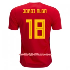 Maillot/Tenue Espagne Jordi Alba 18 Domicile Coupe du monde 2018
